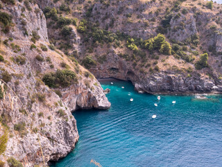 Cala di Mezzanotte a beautiful beach on the path from Sapri to Maratea called Apprezzami l'Asino...