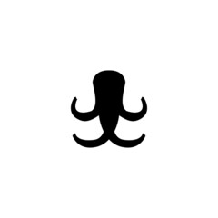 Moss flat icon. Simple style ocean flora and fauna plant poster background symbol. Logo design element. T-shirt printing. Vector for sticker.