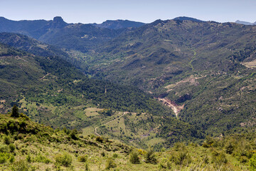 Naklejka premium Mountains on a spring, sunny day (Peloponnese, Greece)