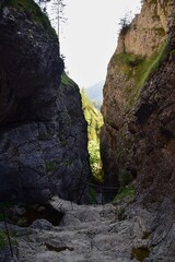 deep rock gorge and valley view