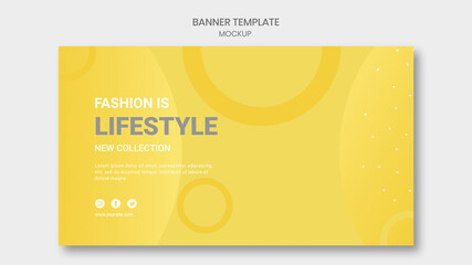 Horizontal Banner Template For Fashion Mockup
