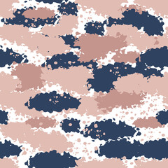 Fototapeta na wymiar Seamless camo pattern cartoon vector. Military print