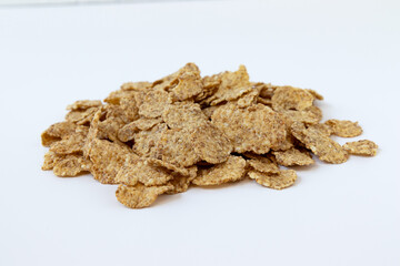 food corn flakes isolated on white background