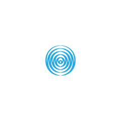Water logo line icon. Simple style water company poster background symbol. Logo design element. T-shirt printing. Vector for sticker.