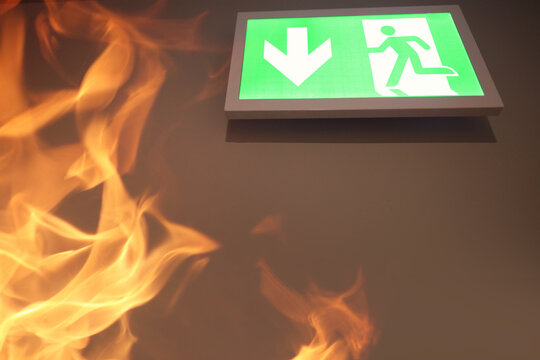 fire and emergency exit in a city building