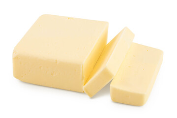 butter isolated on white background with clipping path and full depth of field