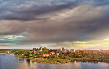 Obraz premium view of the town in Masuria in Poland