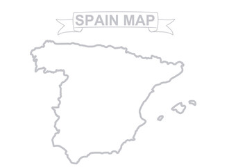 Spain map outline. vector illustration