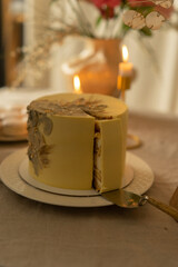 handmade sponge cake for wedding