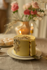 handmade sponge cake for wedding