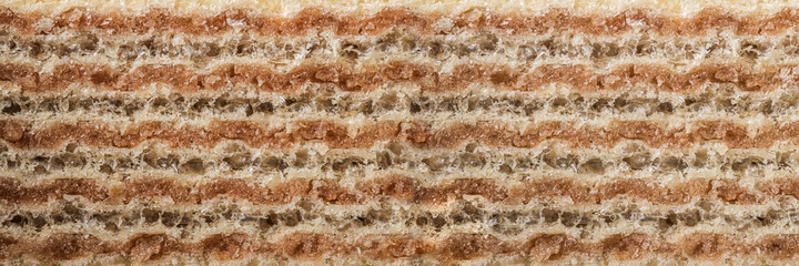 Texture of confectionery dessert waffles