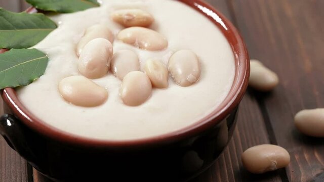 Ravvicinato zuppa di fagioli