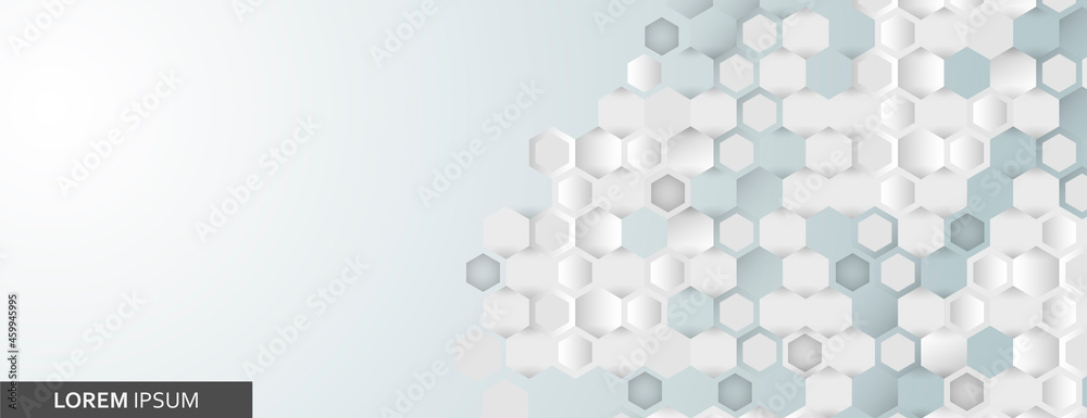 Aufkleber Geometric hexagonal pattern background. Vector modern design on banner size