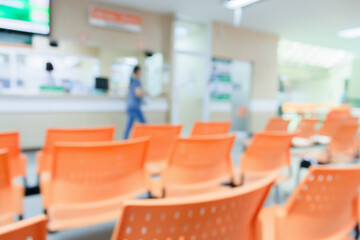 Abstract blur hospital clinic medical interior background