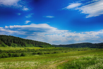 landscape with sky and clouds