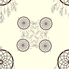 seamless background, retro pattern, ethnic doodle collection, tribal design. Hand drawn illustration