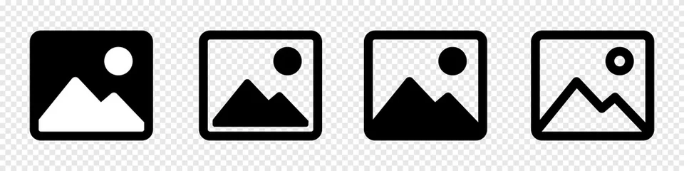 Foto op Plexiglas gallery icon icon set, image icon, picture symbol. photo signs. vector illustration © Graficriver