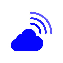 cloud computing concept with wifi symbol