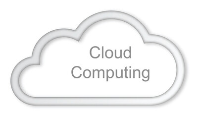 Cloud computing concept on white background 
