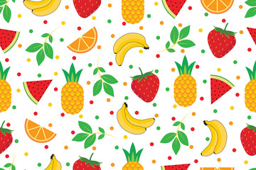 Fruits seamless pattern vector design