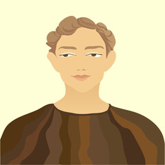 portrait of a guy with a calm look and mood