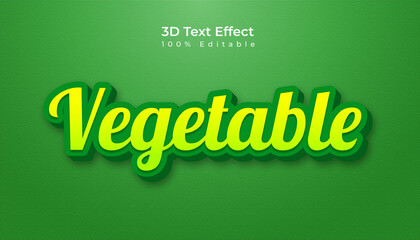 Green vegetable editable 3d text effect premium vector, Editable text effect
