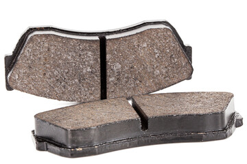 Automotive brake pads, Isolated on white background