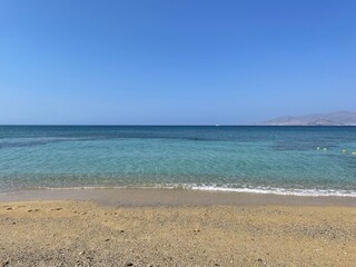 Beach and sea in Naxos