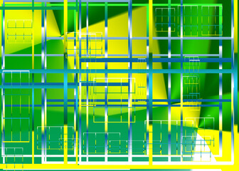 Illustration background rectangles squares white yellow