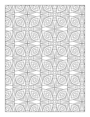 Geometric Pattern Coloring Pages for Coloring Book or Background