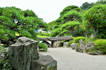 Fototapeta na wymiar 旧徳島城表御殿庭園