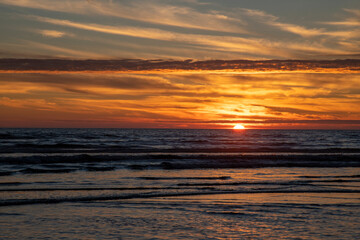 Sunset at Sunset Beach near Seaside, Oregon