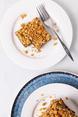 Date squares (or Matrimonial cake) a traditional Canadian baked dessert from above
