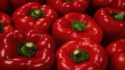 Fresh red bell pepper background.