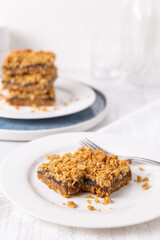 Date squares (or Matrimonial cake) a traditional Canadian baked dessert