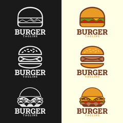 Burger Logo, Fast food logo. burger restaurant logo sign vector