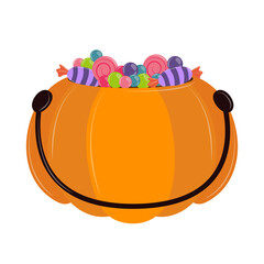 halloween pumpkin bucket © Stockgiu