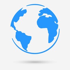 Earth icon isolated object. Vector illustration.