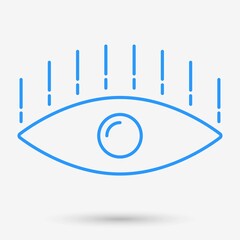 Eye stripes icon isolated object. Vector illustration.