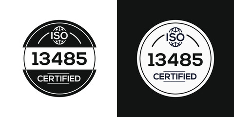 Obraz premium Creative (ISO 13485) Standard quality symbol, vector illustration.