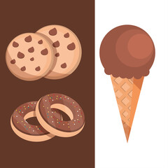 sweet candies for dessert chocolate