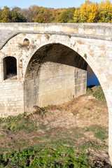 Fototapeta na wymiar Nineteenth-century bridge over Yantra River in Byala, Bulgaria