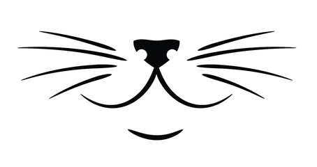 Vector cat nose, isolated, icon, logo, label, simple, minimalism 