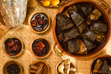 (Ayote and jocotes) a traditional festival dessert for All Saints Day in Guatemala City. 