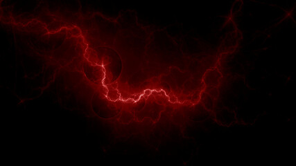 Fire and ice plasma lightning, abstract energy and electricity background - obrazy, fototapety, plakaty