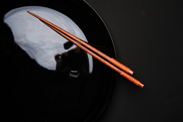 plate with chopsticks