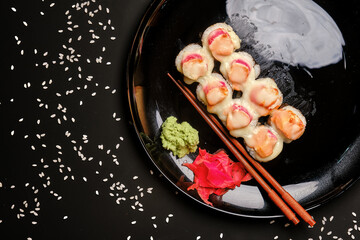 sushi on a plate