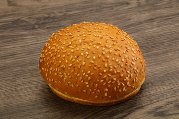 Burger bun with sesame seeds