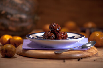 (Jocotes) a traditional festival dessert for All Saints Day in Guatemala City. 