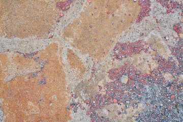 Orange old stone road surface. Seamless Texture. The texture of a stone road. High quality photo